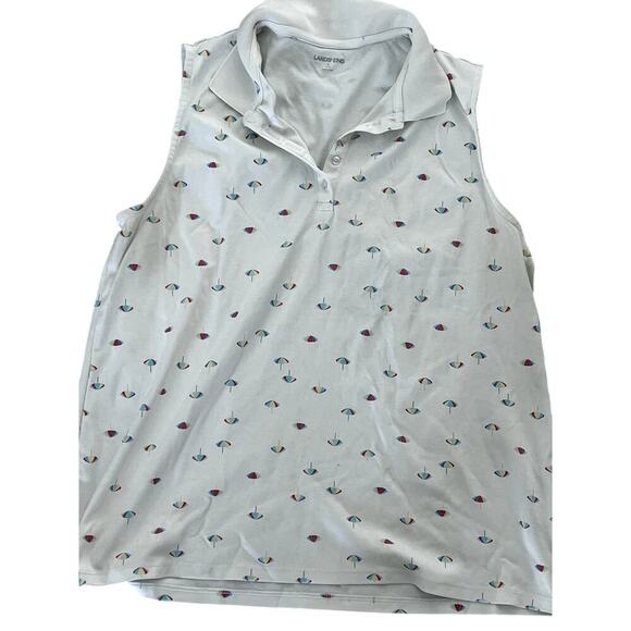 Lands End Tops - Lands End Golf/Tennis top size L with umbrellas on it